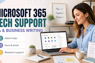 provide tech support VA and business writing services