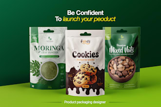 do food pouch packaging design and product box packaging