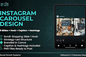 design a 5 slide instagram carousel in canva