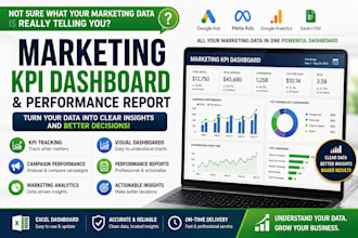 turn your marketing data into a clear KPI dashboard and management report