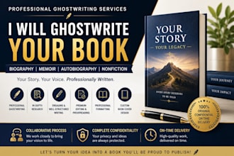 professionally write your biography, autobiography, memoir, or nonfiction book
