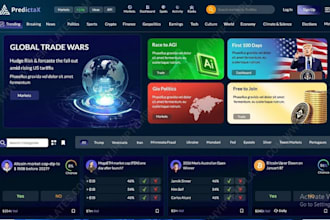 develop a blockchain prediction market platform, website like polymarket