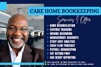 do monthly bookkeeping and  accounting for small care companies