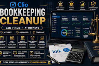 setup and clean up clio bookkeeping for law firms