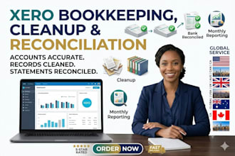 do xero bookkeeping, cleanup and bank reconciliation