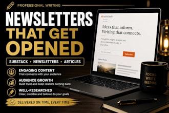 write professional and engaging substack articles and newsletters
