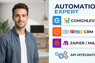 setup gohighlevel, zoho, zapier, and API integrations