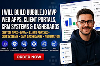 build bubble mvp web apps, client portals, CRM systems and dashboards
