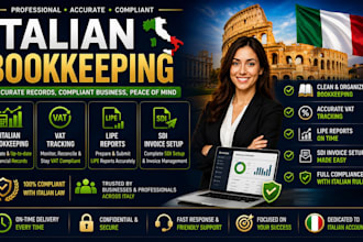 manage italian bookkeeping, vat tracking, lipe reports, sdi invoice setup