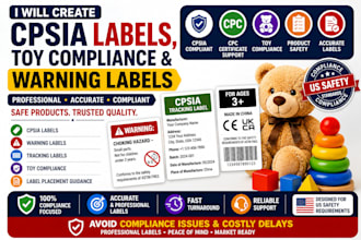 create cpsia labels, toy compliance and warning labels for amazon