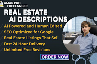 write SEO optimized real estate listing descriptions with ai