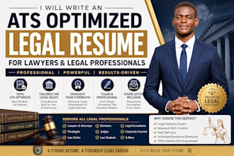 write an ats optimized legal resume for lawyers and legal professionals