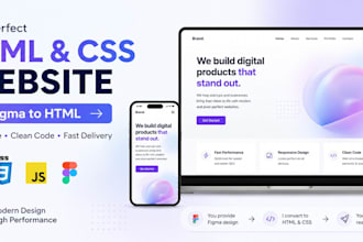 build responsive HTML CSS landing page