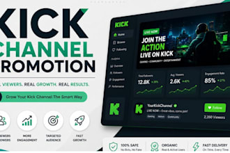 organic kick promotion, kick channel promotion, kick subscribers
