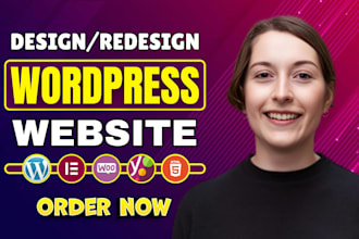 create wordpress website design, redesign, build wordpress website development