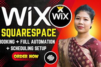 do wix or squarespace booking features with full automation and scheduling
