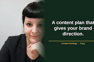 create a strategic content plan and copy for your brand