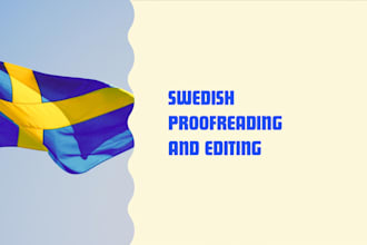 proofread and edit your swedish text for perfect grammar