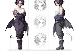 create 3d furry character model for vtuber, anime