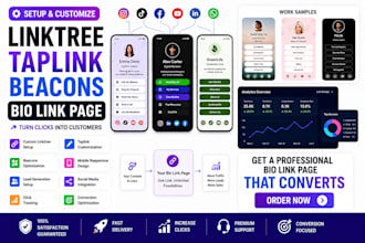 setup and customize linktree taplink beacons bio link page for your business