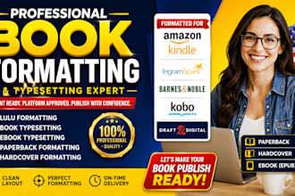 do lulu book formatting, book typesetting, ebook and paperback formatting