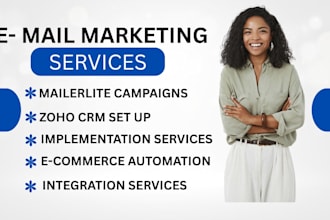 help with zoho CRM setup and mailerlite campaign