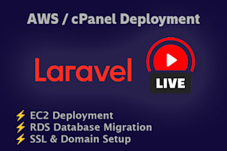 host your laravel app to AWS or cpanel