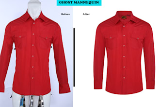 do ghost mannequin, neck joint and apparel photo retouching