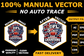manually vector trace your logo