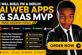 build, fix and debug replit, lovable ai, base44, supabase and vercel web apps