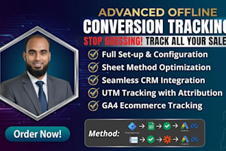 set up offline conversion tracking, utm tracking and marketing attribution