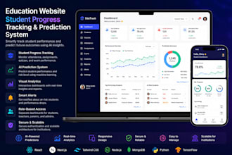 build an education website student progress tracking and prediction system app