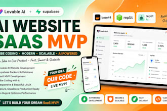 do lovable ai supabase ai website, saas mvp vibe coding base44 replit ai website