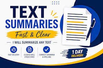 summarize any text clearly and fast
