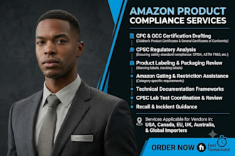 create amazon CPC, gcc, and cpsc compliance documents