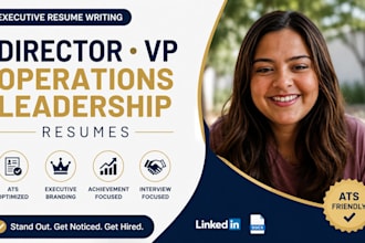 write executive resume for director, vp and operations leadership roles