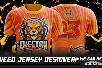 do custom jersey design, sublimation and esports jersey design
