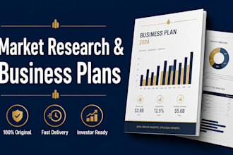 market research, business plans feasibility studies