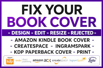 fix rejected book cover format publish book and ebook for kdp ingramspark lulu