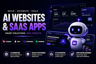 develop ai saas, ai web app, ai chatbot and startup mvp