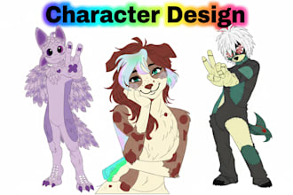 design custom furry and anthro characters with unique style