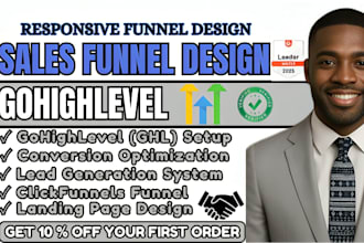 design clickfunnels sales funnel, ghl funnel, clickfunnels landing page, ghl