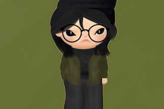 draw custom hirono inspired chibi