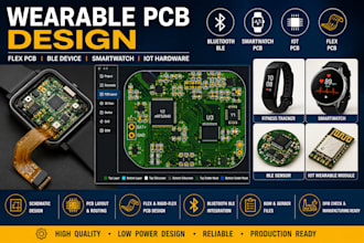 wearable pcb circuit board flex pcb bluetooth pcb ble device smartwatch iot pcb