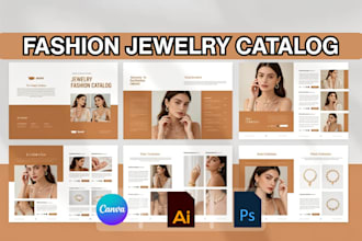 design ecommerce jewelry bracelet product catalog, brochure lookbook, line sheet