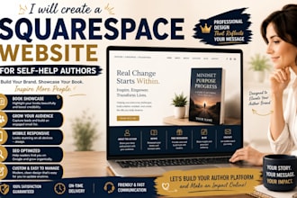 create a squarespace website for self help authors