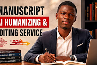 de ai your manuscript, humanize ai book content, line edit novel as book editor