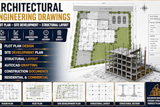 create architectural engineering drawing plot plan development structural layout