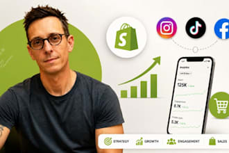 be your shopify social media manager, ecommerce instagram tiktok marketing
