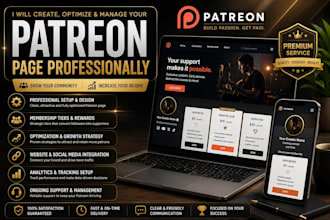 create, optimize and manage your patreon page professionally